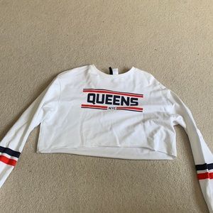 Cropped long sleeve tee